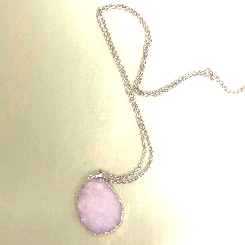 🌟⭐️🌟Natural White Druzy Necklace